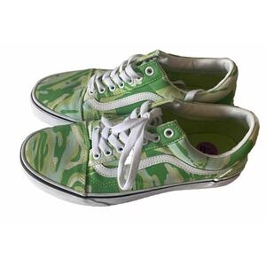 Vans Old Skool Bright Vibrations Green Shoes W Size 8.5 M 7 Trippy